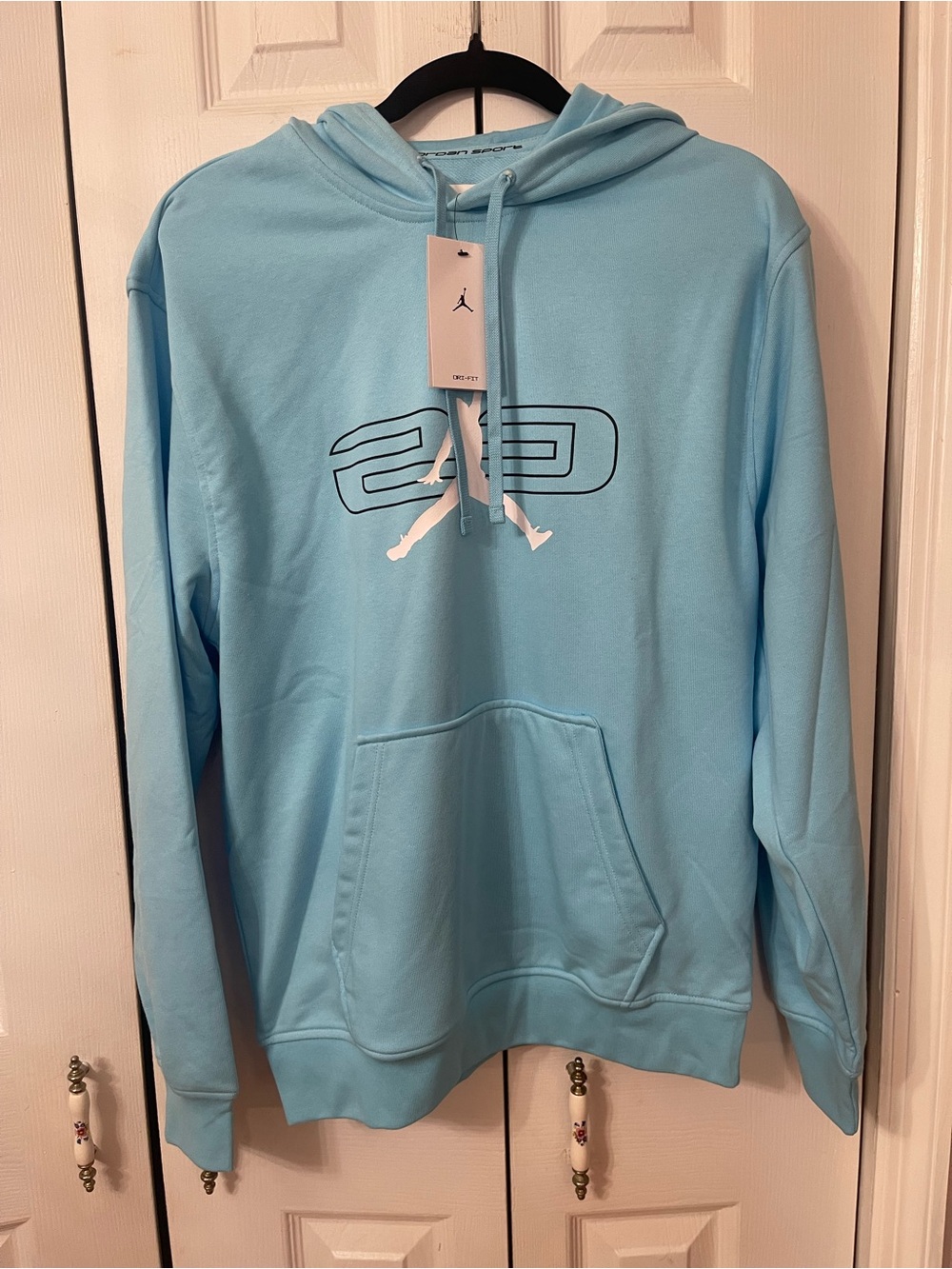 Jordan Sport Crossover Men's Dri-fit Pullover Hoodie In Blue Chill Size Small